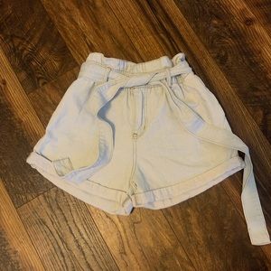 Paper Bag Denim Shorts NWOT